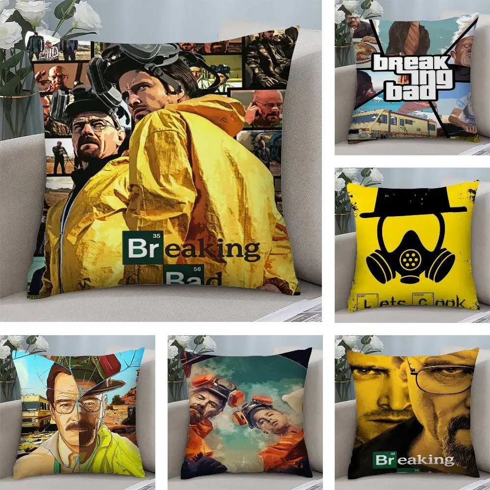 

Film B-Breaking Bad Pillow Case Short plush Double-sided Print Square Throw Pillow Covers Sofa Home Cushion Decor