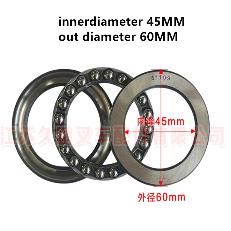 Carretilla elevadora hidráulica Manual, rodamiento de empuje de presión plano de dirección, diámetro interior de 40MM, 45MM, 50MM, 55MM, 60MM, 51108-51112