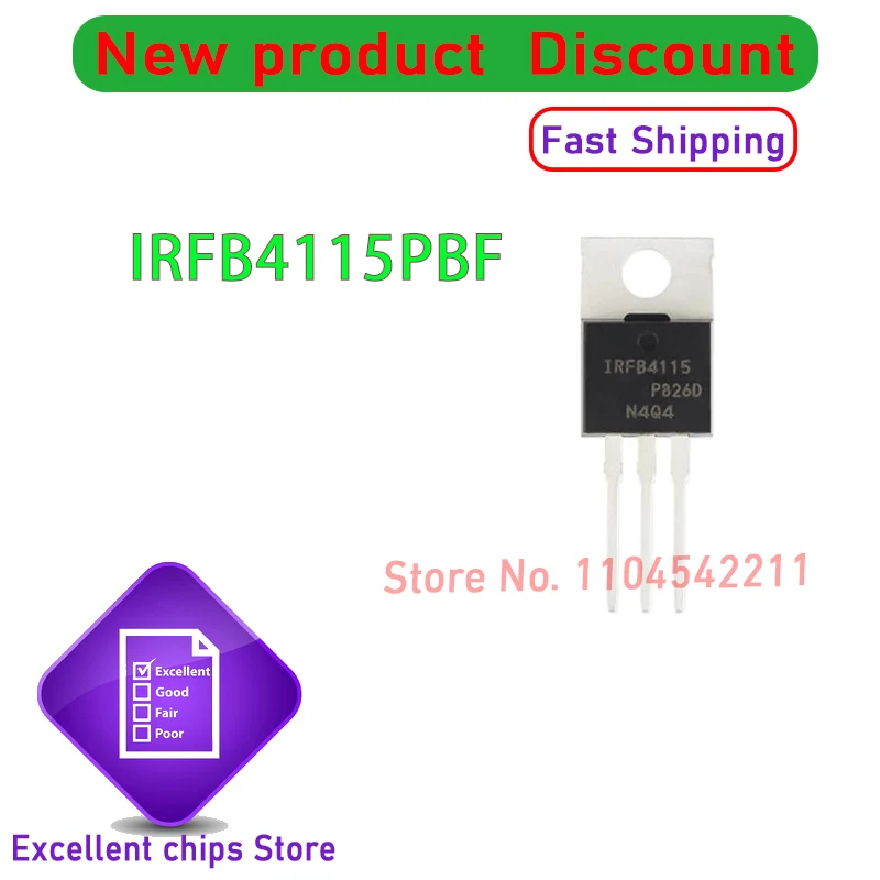 

10PCS~50PCS/LOT 100% New Original IRFB4115PBF IRFB4115 TO-220