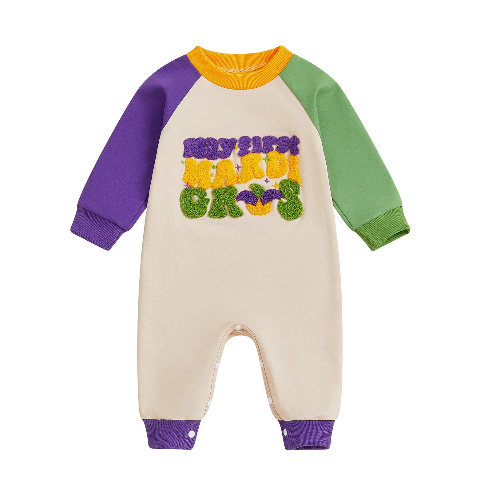 الوليد بيبي بوي كرنفال رومبير إلكتروني التطريز طويلة الأكمام طاقم الرقبة كامل طول بذلة #1