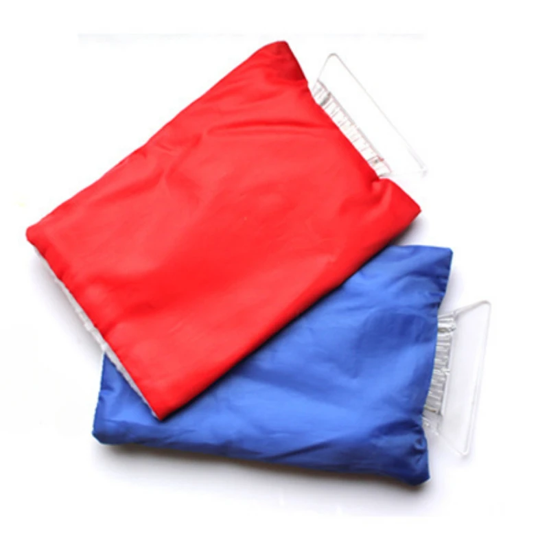 Two in One Car Plush Warm Gloves Snow Shovel Winter Car Snow Shovel Plush Warm Defrost Snow Shovel Car  Accessories