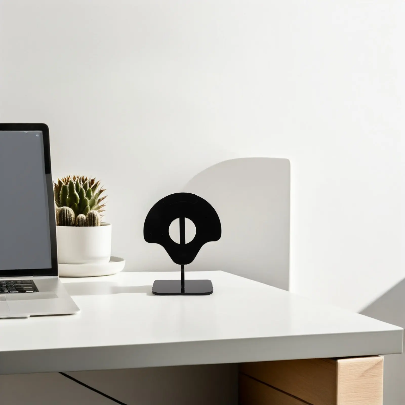Acrylic Headphone Stand for Desk Over-Ear Headphones Holder Retro Tabletop Headset Stand Stable Gaming Office Desktop Headphone view 4