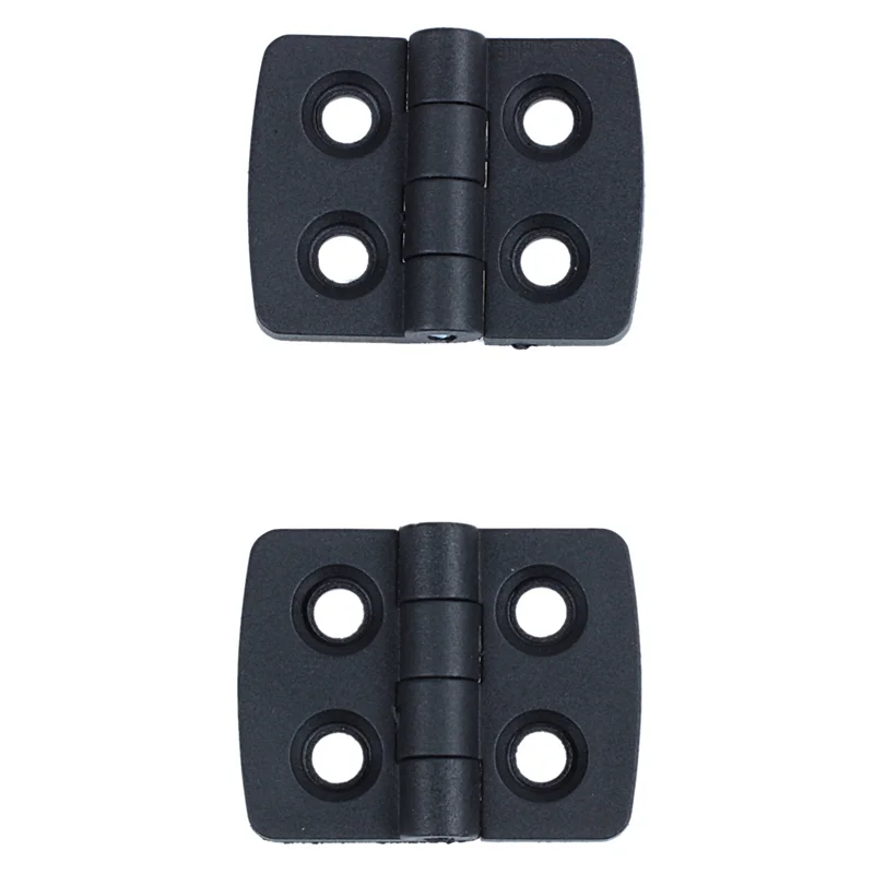 AB41-60Pcs Reinforced Black Plastic Door Hinges 40Mm X 30Mm