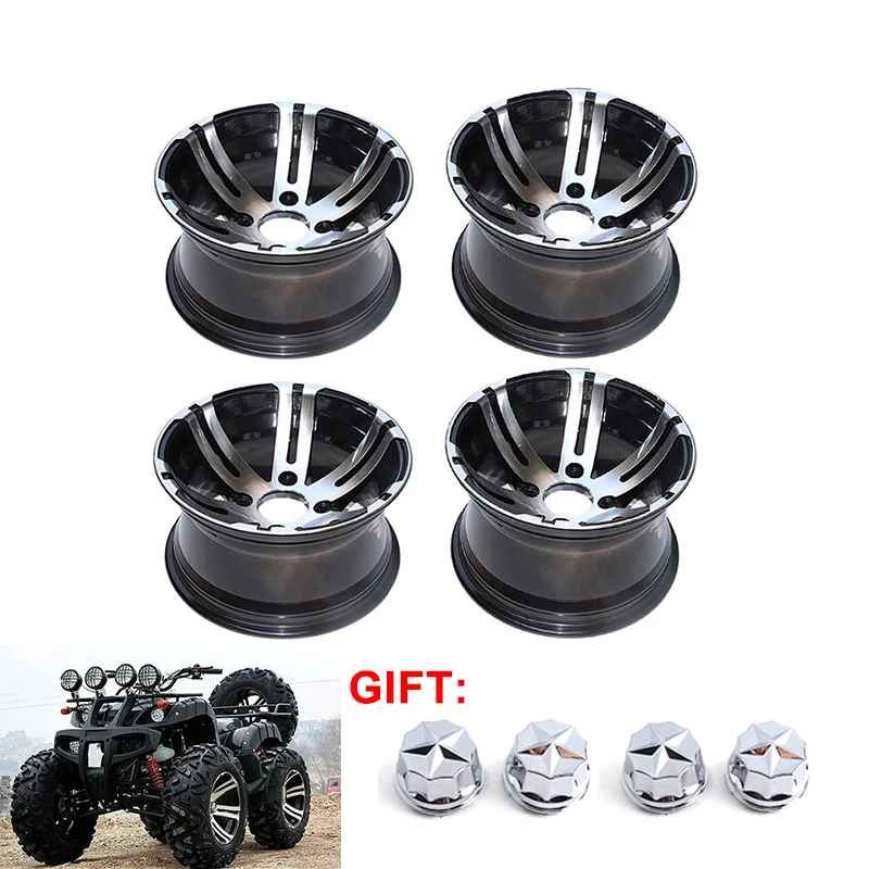 

4 Pcs 12 inch Aluminum Alloy Front /Rear Wheel Hub 110mm*4 StudFor 150cc-300cc ATV Go Kart UTV Buggy Golf Cart Quad Bike Parts