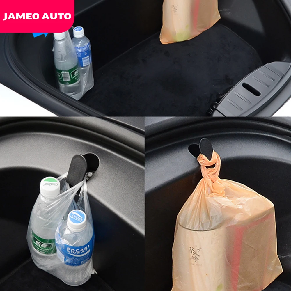 Jameo Auto Front Trunk Hook for Tesla Model 3 2017-2021 Eject Clip Installation Car Spare Box Hook ABS Auto Interior Accessories