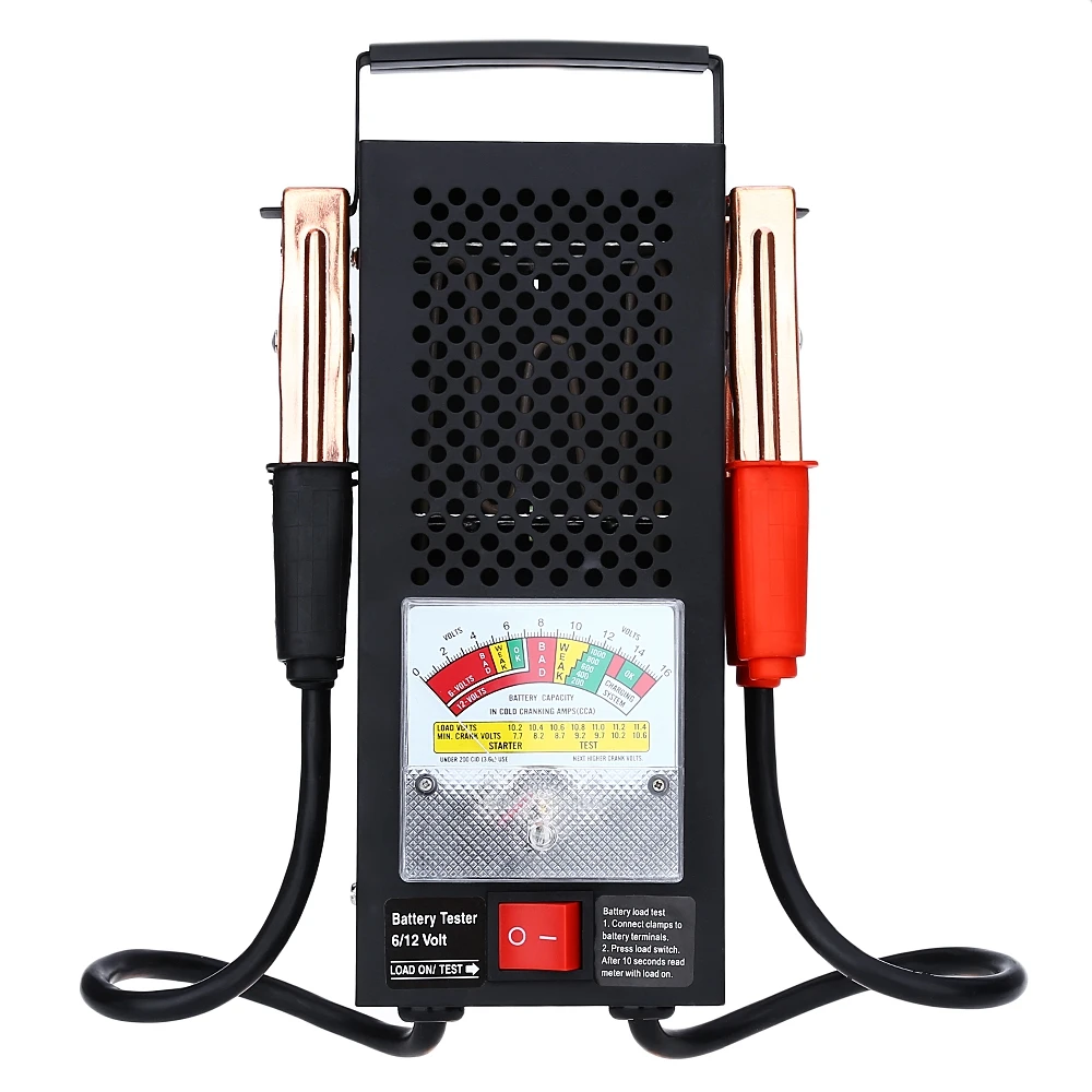 BT-100 Battery Load Tester and Voltmeter - 100 Amp Automotive Battery Load Checker 12V 100A / 6V 50A