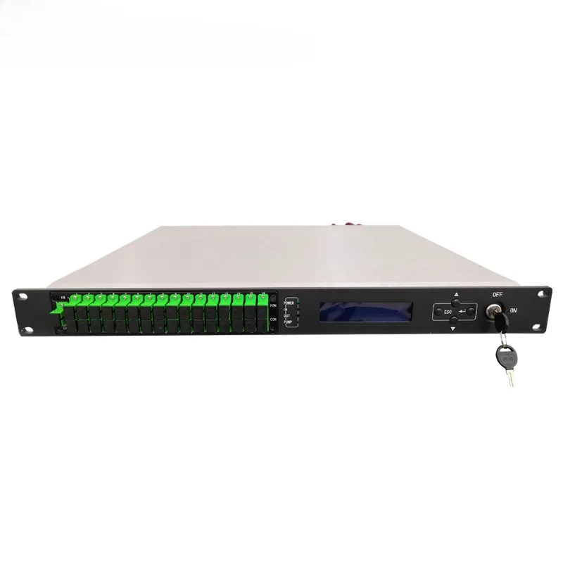 

Best Fiber Optic Catv 1550nm Optical Amplifier EDFA 8 Portoutput power 18-23db 1U8 1U16 ports EDFA