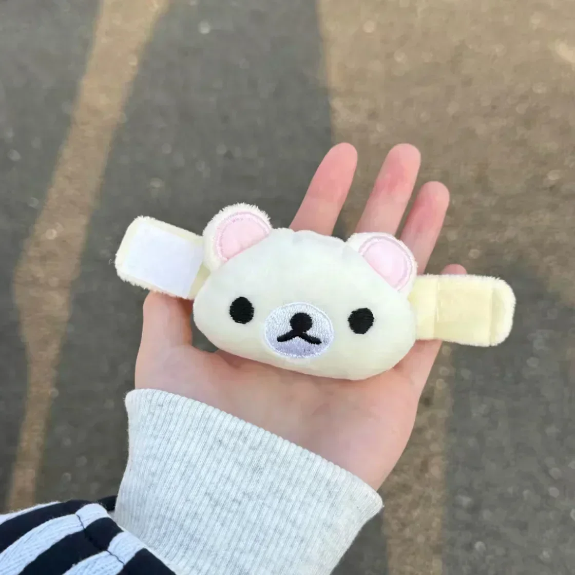 Kawaii Rilakkuma Rucksackgurt-Deko Niedliche Cartoon-Bären-Puppe Ornament Weiche Tasche Schultergurt-Dekoration Zubehör – Detail 7