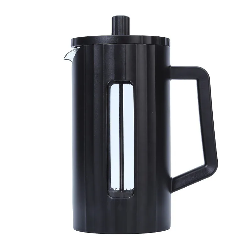 French Press Coffee Press Coffee Maker Tea Maker 600ml/1000ml High Density Stainless Steel Mesh Heat Resistant Glass Black