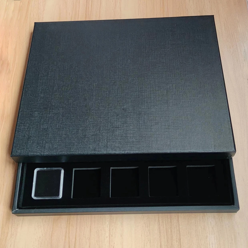 Clear Loose Diamond Storage Box 40x40mm Gemstone Packaging Organizer 57x37mm Pendant Jewelry Display Tray for Stones Showcase