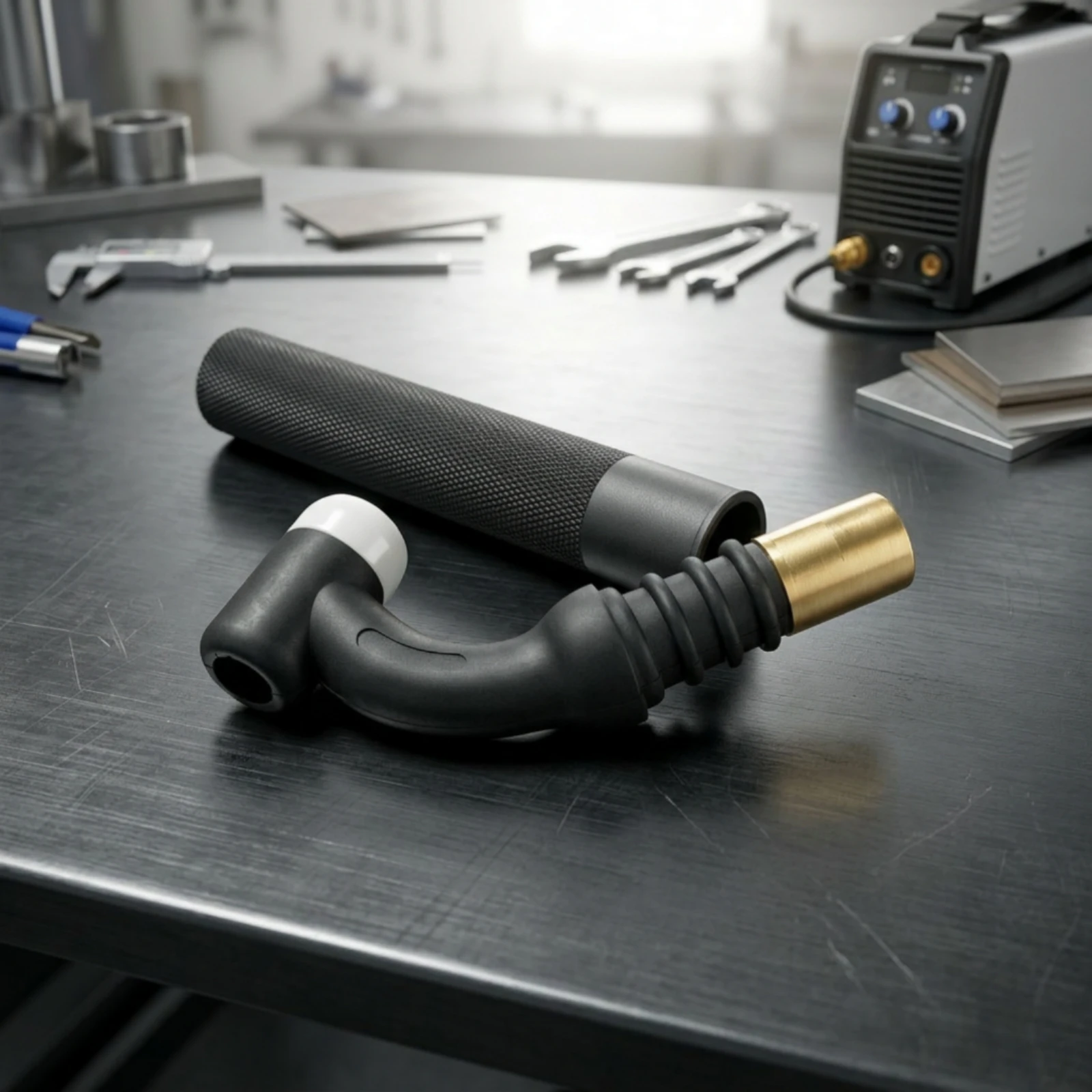 Premium TIG Torch Head Flexible Neck Air Cooled Welding Torch Body Textured Grip for Tight Angle Jobs