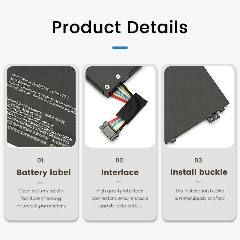 Laptop Battery  For LENOVO L19C3PF9 L19M3PF1 L19C3PF1 L19D3PF2 L19D3PF0 L19L3PF8