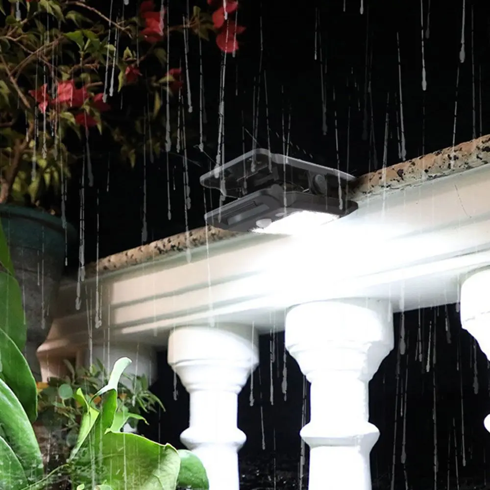 أضواء الحديقة الشمسية بمستشعر الحركة تعمل بالطاقة الشمسية ومقاومة للماء ومشبك بالطاقة الشمسية، فائقة السطوع وسهلة التركيب، مصباح جداري للحديقة