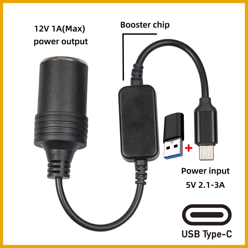 NEW 5V 2A USB To 12V Cigarette Lighter Socket USB Male to Female Cigarette Lighter Adapter Converter Car Electronics Accessories