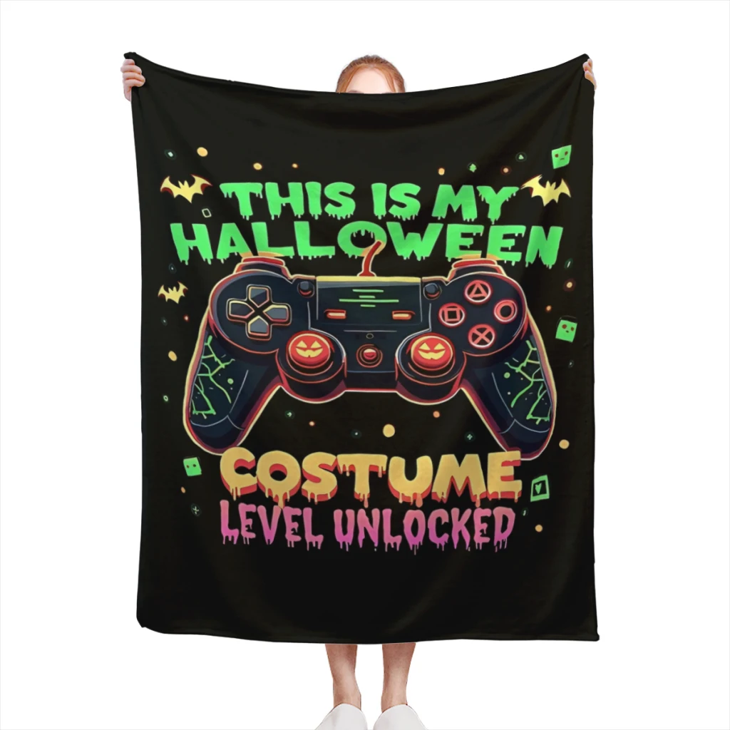 this is my halloween costume Blanket Flange Textile Decor Portable Super Soft Throw Blankets for Home Office Plush Thin Quilt