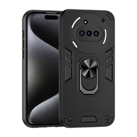 Rugged Armor Shockproof Case For Nothing Phone A3 6.77 inches Magnetic Metal Ring Holder TPU Frame Hard Plastic Back Cover