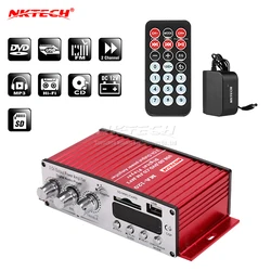 NKTECH MA-120 Car Digital Audio Player Power Amplifier MINI 2x20W HiFi Stereo BASS SD USB CD DVD MP3 FM Home Pre-amplifier
