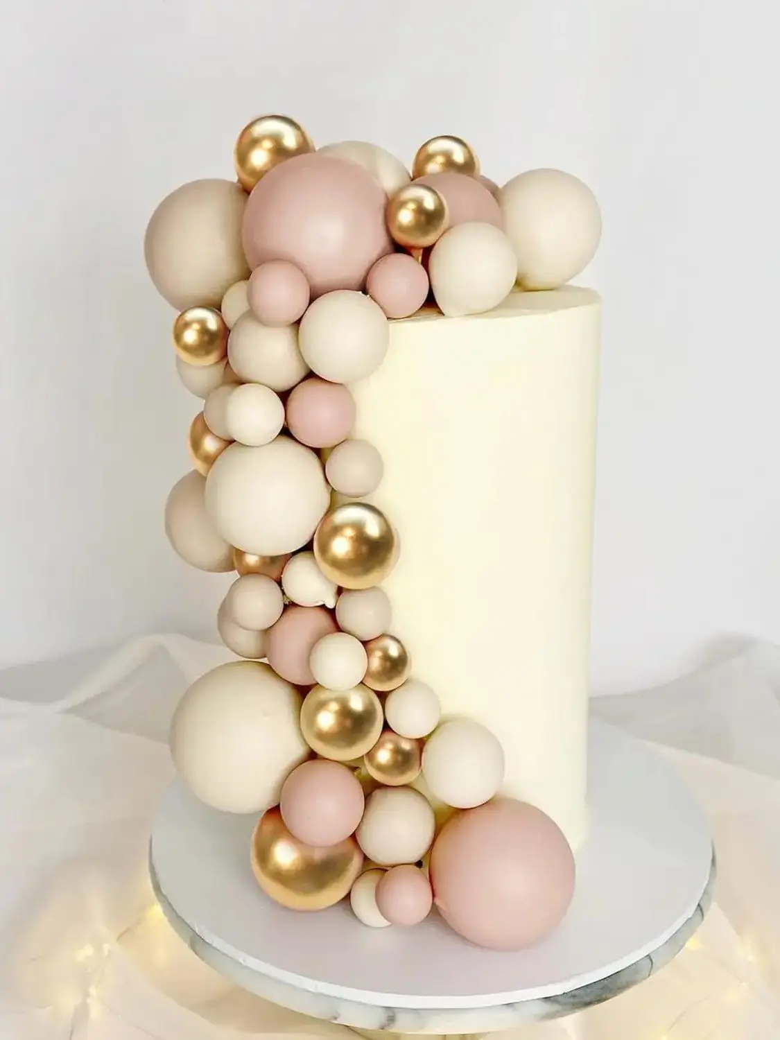 32-teiliges Kugel-Kuchen-Picks, bunter kugelförmiger Kuchenaufsatz, Perlenkugeln, Cupcake-Kucheneinsatz-Aufsatz für Geburtstagsfeier, Hochzeitsdekoration – Detail 3