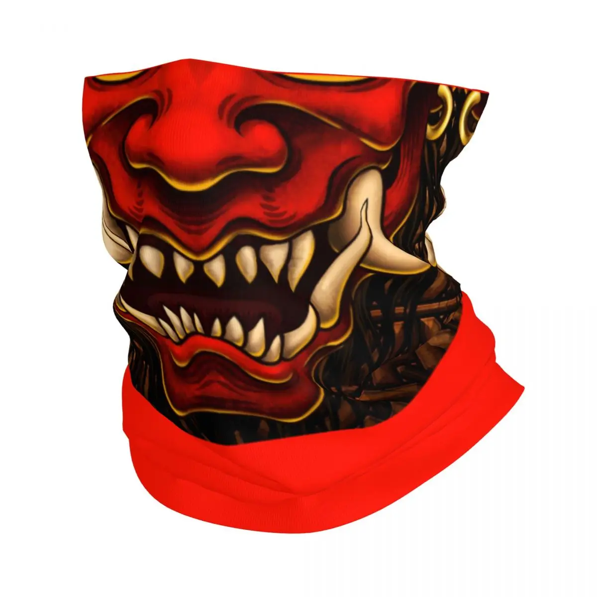 맞춤형 일본식 오니 사무라이 반다나 넥 게이터 스키 사이클링 여성 남성용 랩 스카프 데몬 한냐 타투 발라클라바 워머