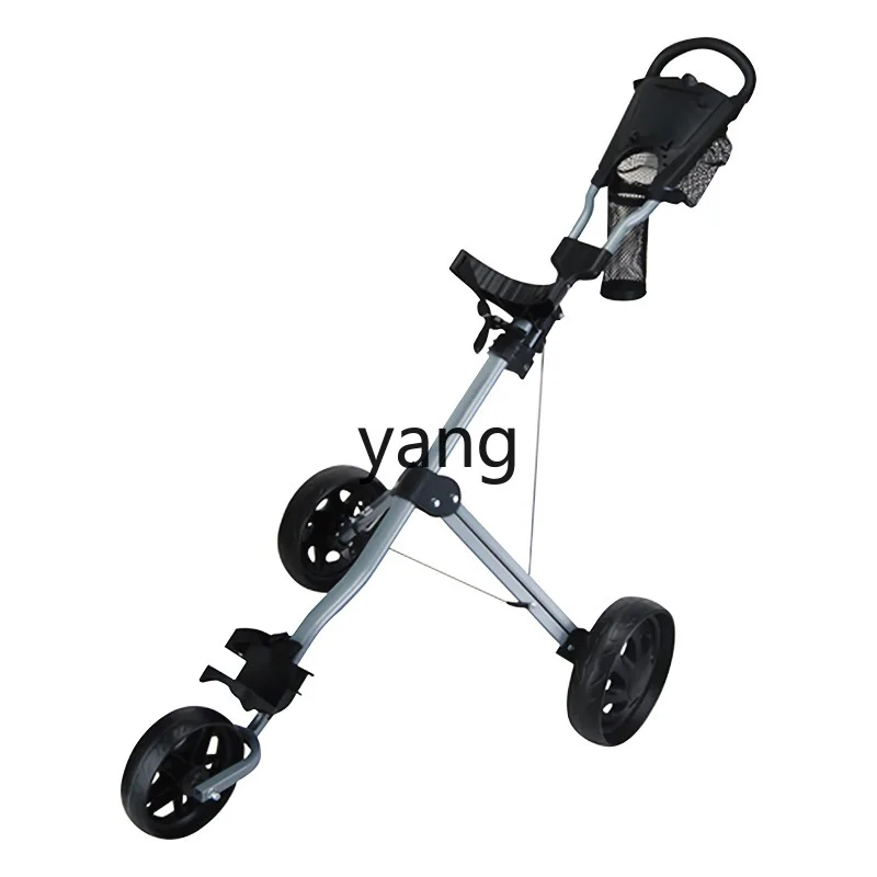 LMM Golf Three-Wheel Golf Tricycle Hand Buggy Youth Game Trolley Foldable Course Supplies