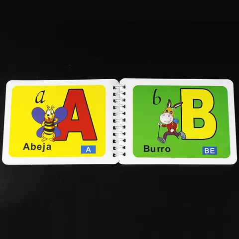 Alfabeto de aprendizaje español/letras Montessori Flashcards libros para niños educativos para juegos educativos para niños español