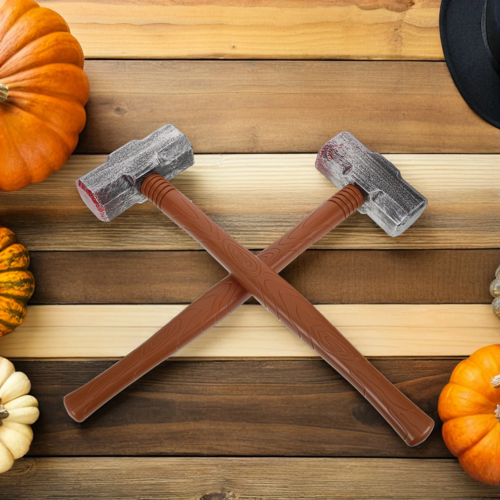 Martillo de plástico para niños, accesorios ligeros y realistas, juegos de rol para fiesta de Halloween, juegos de simulación, imitación, 2 uds.