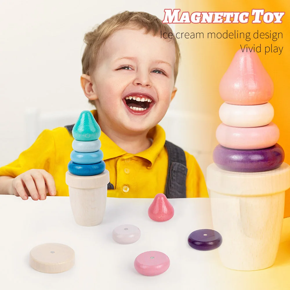 Criança empilhamento jogo brinquedo de madeira removível pilha classificação placa brinquedos educativos presente