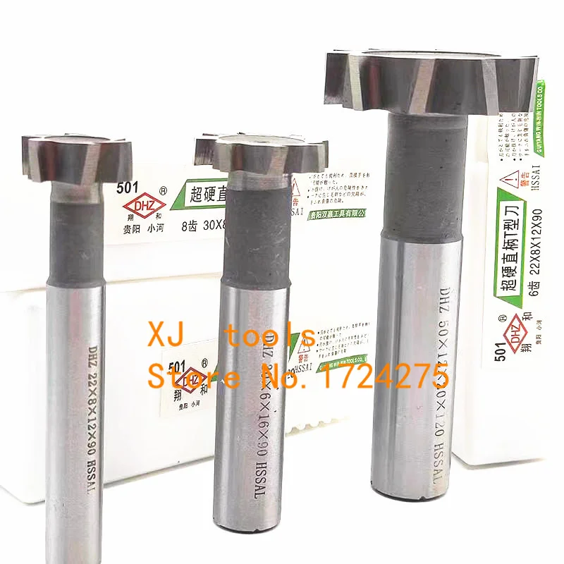 Thickness 1-12mm Diameter 8-50m HSS T type Milling Cutter Processing Steel Copper Aluminum Metal Milling Cutter, T Slot End Mill