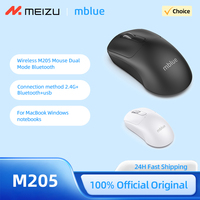 Meizu mblue Wireless M205 Mouse Dual Mode Bluetooth and USB Mouse 1200DPI Mute Button Suitable for MacBook Windows Laptop