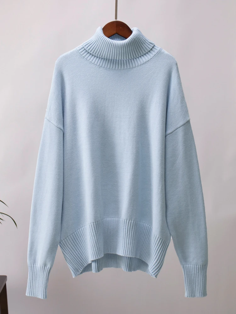 High Quality Cashmere Warm Women Autumn Winter Sweater Fashion Loose Knitted Jumper Top Female Casual Versatile Wooly