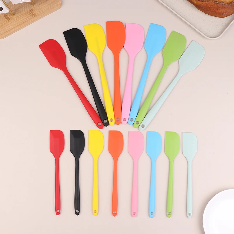

2Pcs Silicone Spatula Set Cake Butter Cream Spatula Kitchen Baking Mixing Tool Non Stick Scraper Chocolate Spreader Smoother