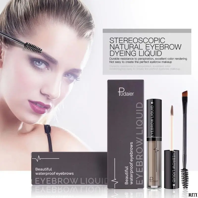 PUDAIER Long-Lasting Eyebrow Styling Cream Waterproof Sweatproof No Blooming Brow Enhancers Kits Semi-Permanent Brows Gel