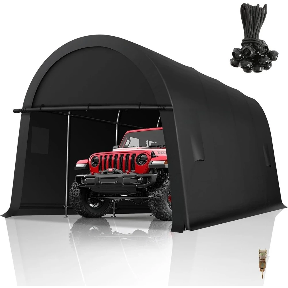 

Carport Canopy 12x20 Heavy Duty Portable Garage Tent With Removable Doors & Vents, Large Space Anti-snow Waterproof Car Canopy
