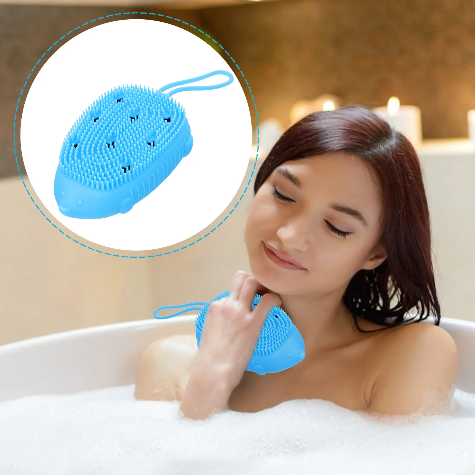 Aldult Massage Brush Bath Baby Body Scrubber Scalp Cleansing Wash Silica Gel Shower for Skin Adults