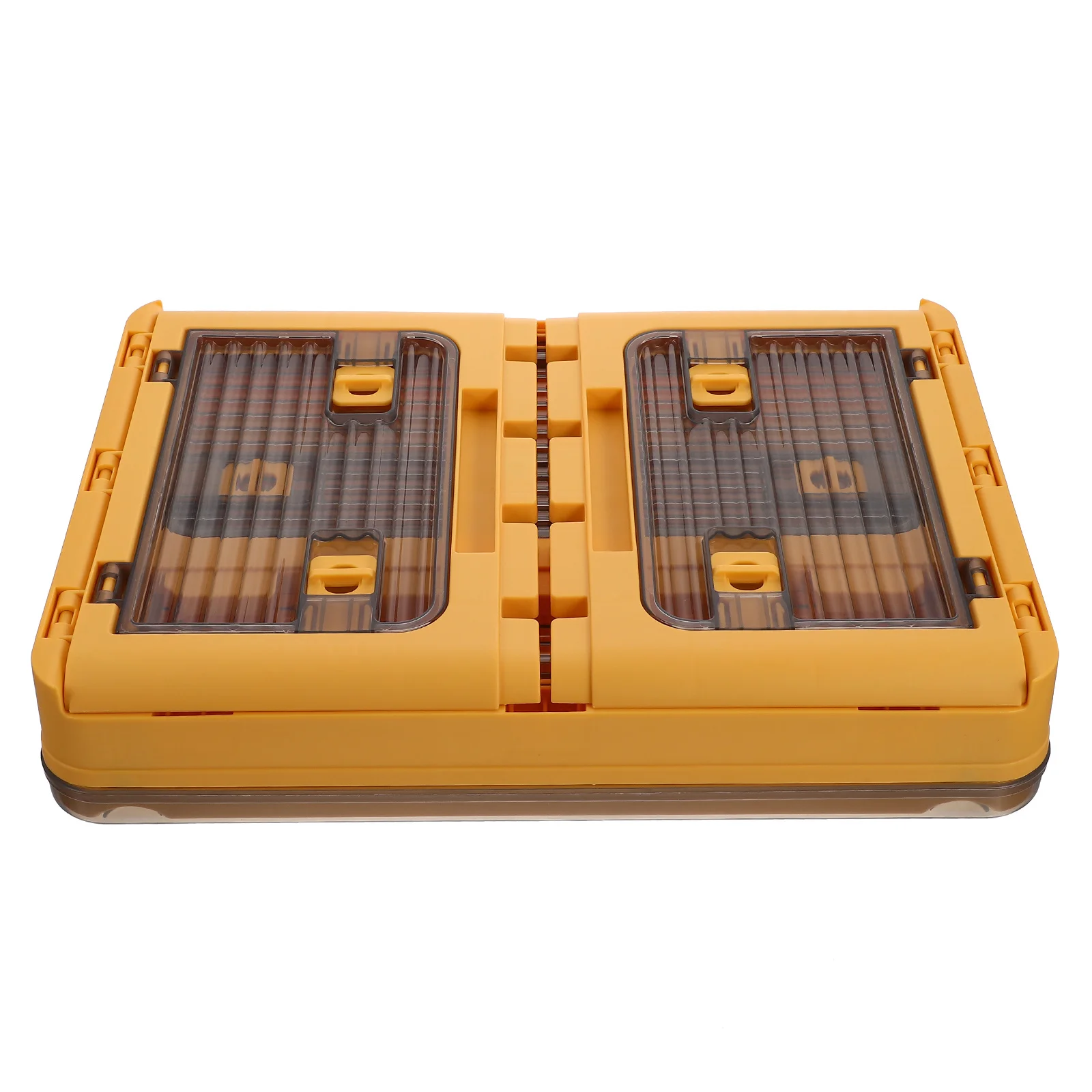 

Foldable Storage Box 40L Portable Stackable Pp Material Bin With Wheels Home Office Organizer Transparent Container For Clothes