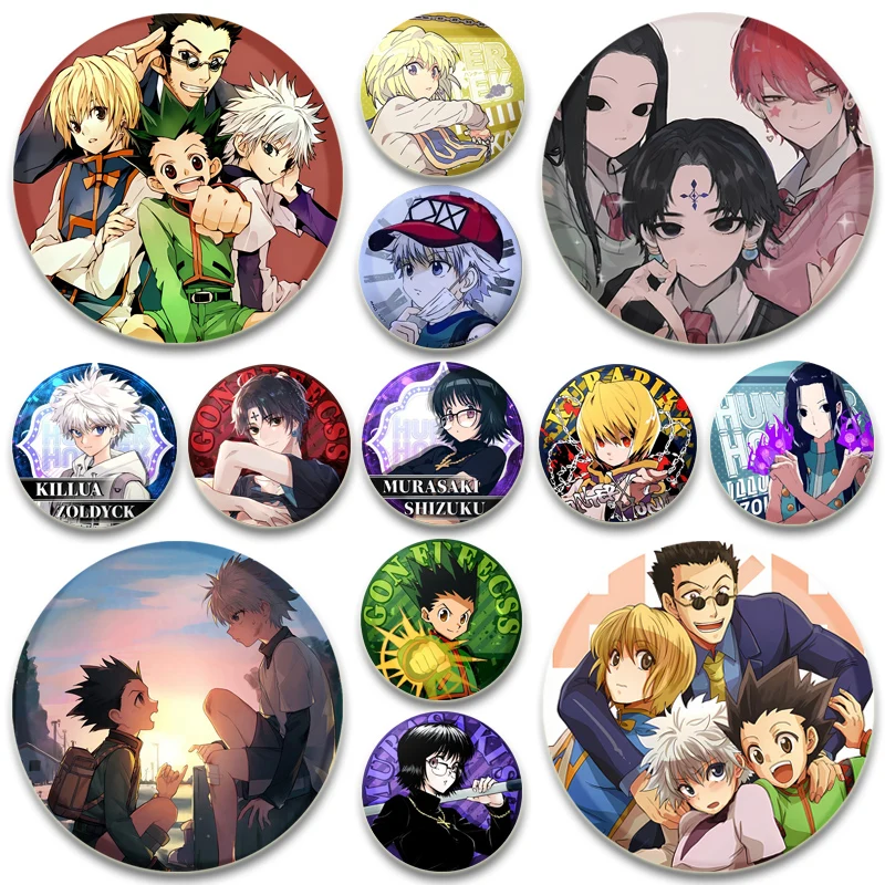 Anime Hunter X Hunter Badge Zoldyck Killua Kurapika Freecss Gon Brooches Handmade Exquisite Enamel Pins for Backpack Clothes