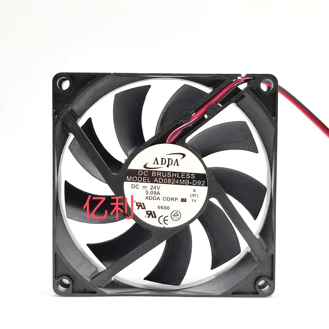 

ADDA AD0824MB-D92 DC 24V 0.09A 80x80x15mm 2-Wire Server Cooling Fan