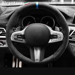 Alcantara Steering Wheel Cover For BMW M Sport G30 G31 G32 G20 G21 G14 G15 G16 X3 G01 X4 G02 X5 G05 Italia Suede