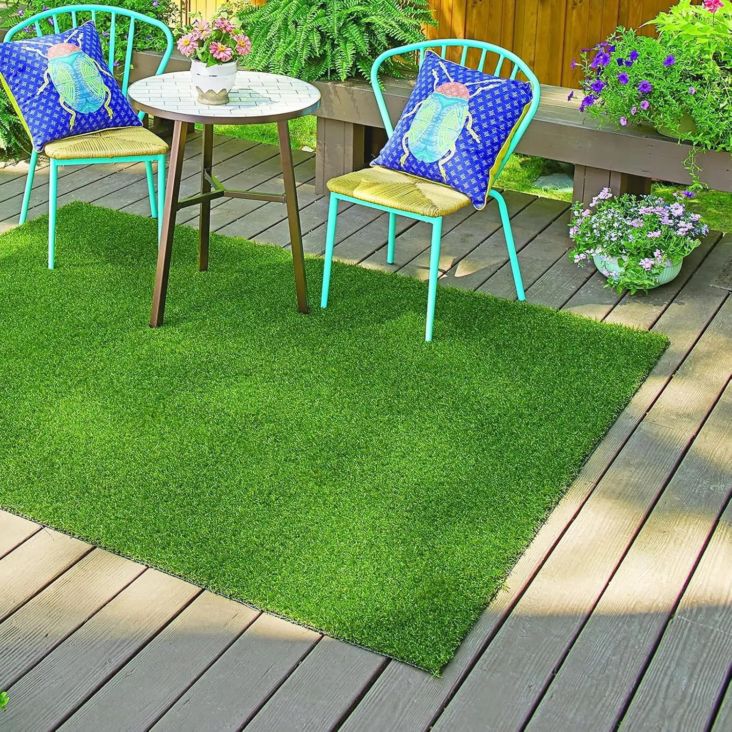 12' x 20' Artificial Turf, Fake Grass Mat Outdoor Rugs for Balcony Patio Yard Lawn Garden Landscape, Customized