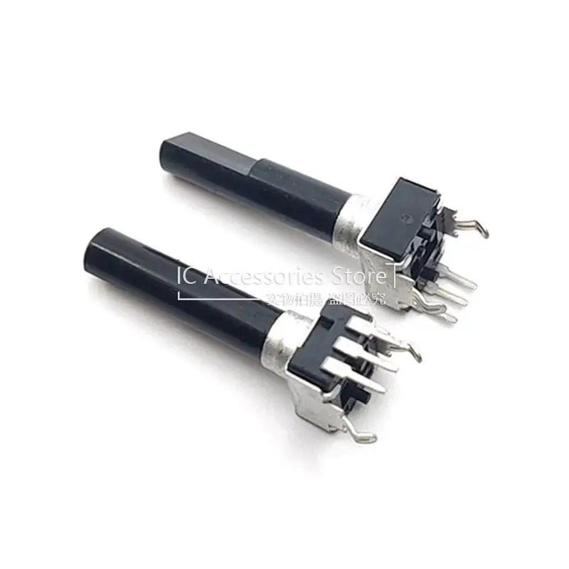 

5PCS RV09 Vertical Potentiometer Adjustable Resistance 3Pin A100K A104 Half Shaft Long Handle 28MM