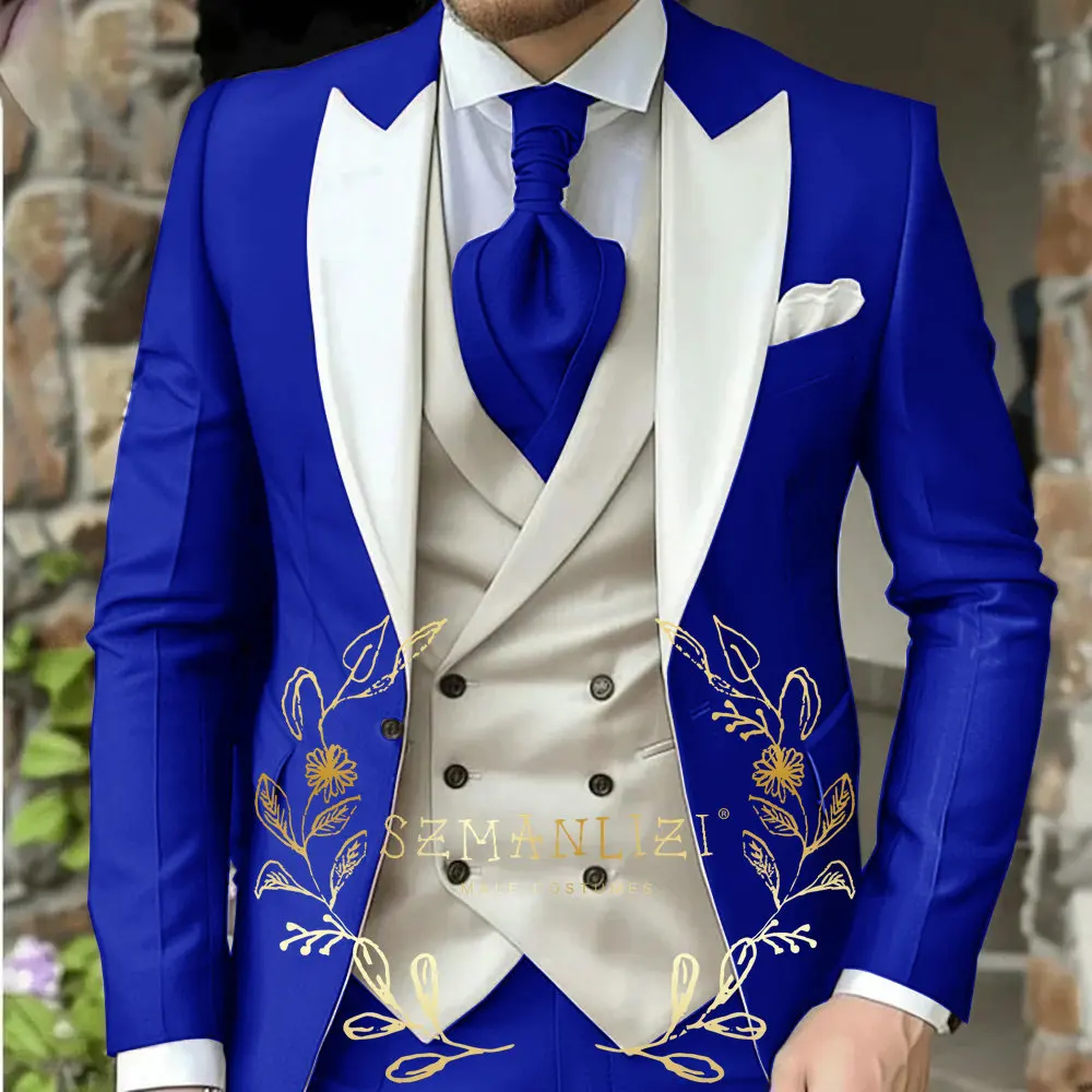 Traje clásico verde claro para hombre, esmoquin de 3 piezas con solapa en pico, trajes de boda para padrinos de boda, conjunto de moda para hombre, chaqueta de negocios, pantalones, chaleco