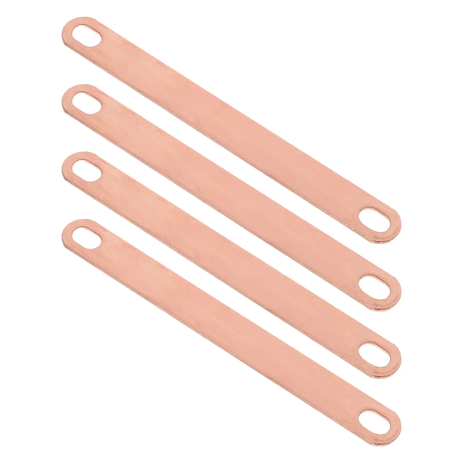 4Pcs Copper Connection Straps Red Copper Bus Bars 100Mm Hole Spacing High Conductivity Battery Pack Busbar view 5
