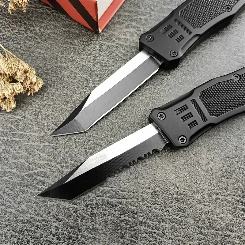 มีดพับคุณภาพสูง 440C ใบมีดสังกะสีอัลลอยด์ Pocketknife Outdoor Survival Camping เดินป่าตกปลาล่าสัตว์มีด