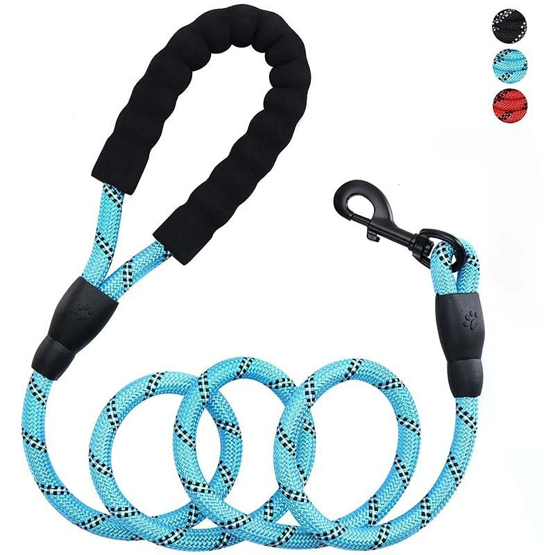 Pet Reflective Leash Nylon Round Leash Explosionproof Punch Leash Dog Walking Round Leash Without Strangulation