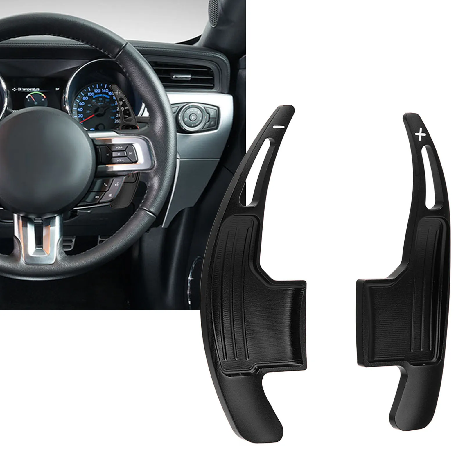 1 Paar Aluminium Paddle Shifter Verlenging Voor Ford Mustang V6 Ecoboost Gt Shelby 2015 2016 2017 2018 2019 2020 2021 2022
