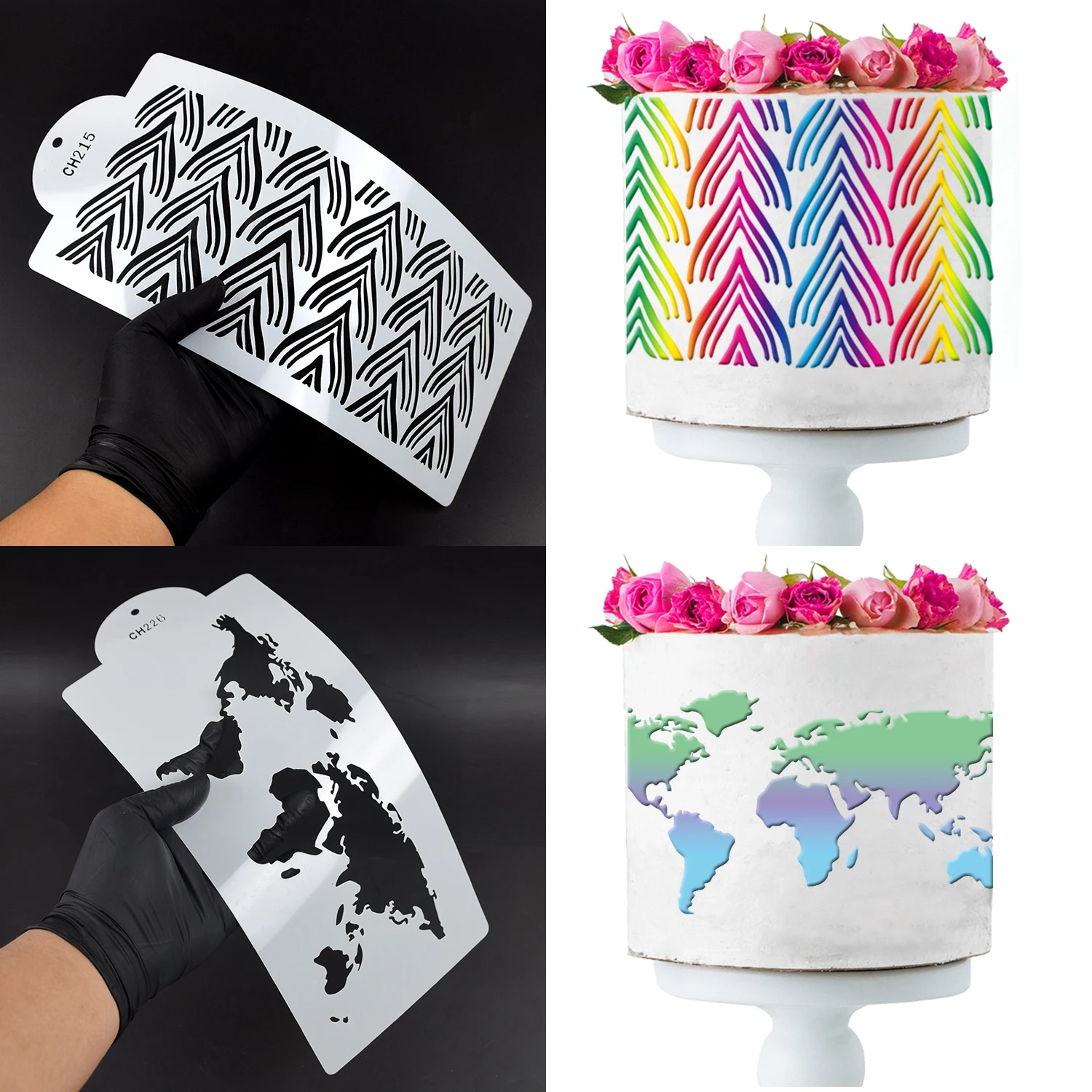 Cake Stencil Leaf Shape Fondant Decorating Tools