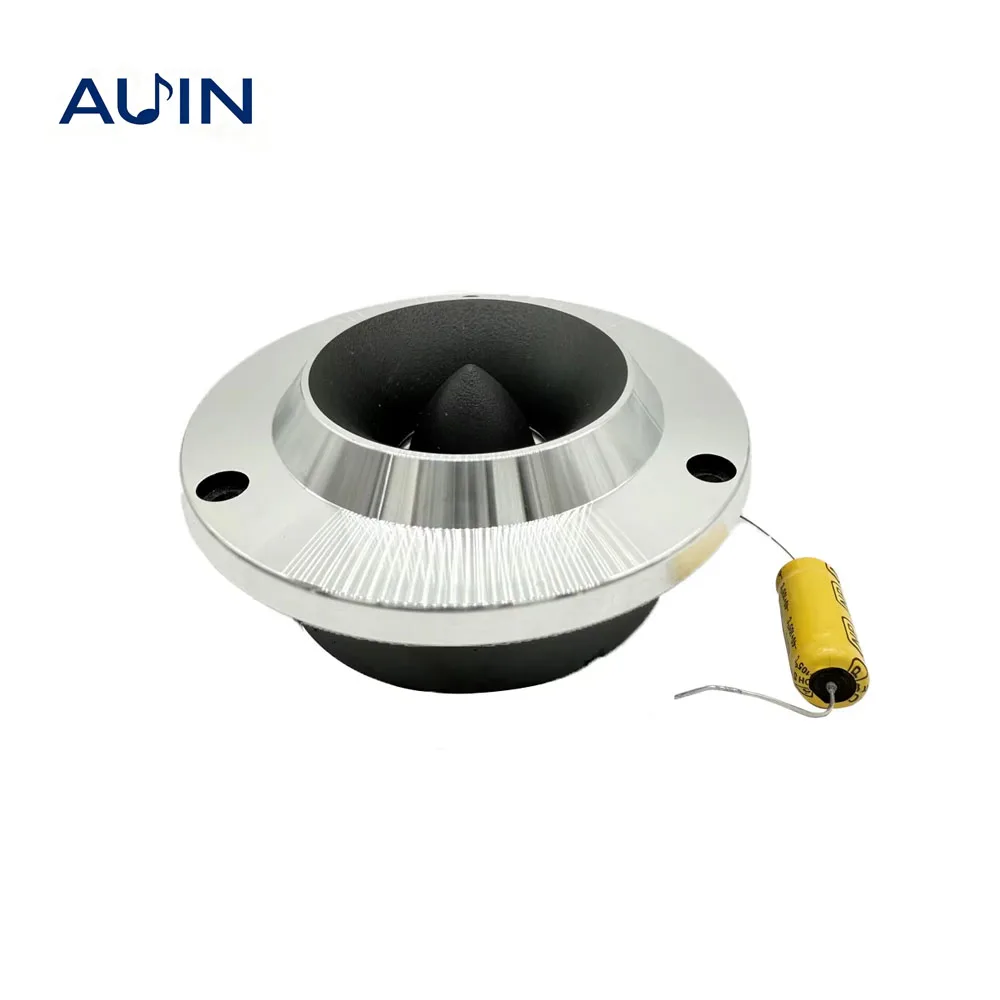 AUIN 1 PCS 4 Inch 4 Ohm 300W Treble Speaker For Car Titanium Film Aluminum Modified Car HiFi Horn Tweeter With Capacitance - view 6