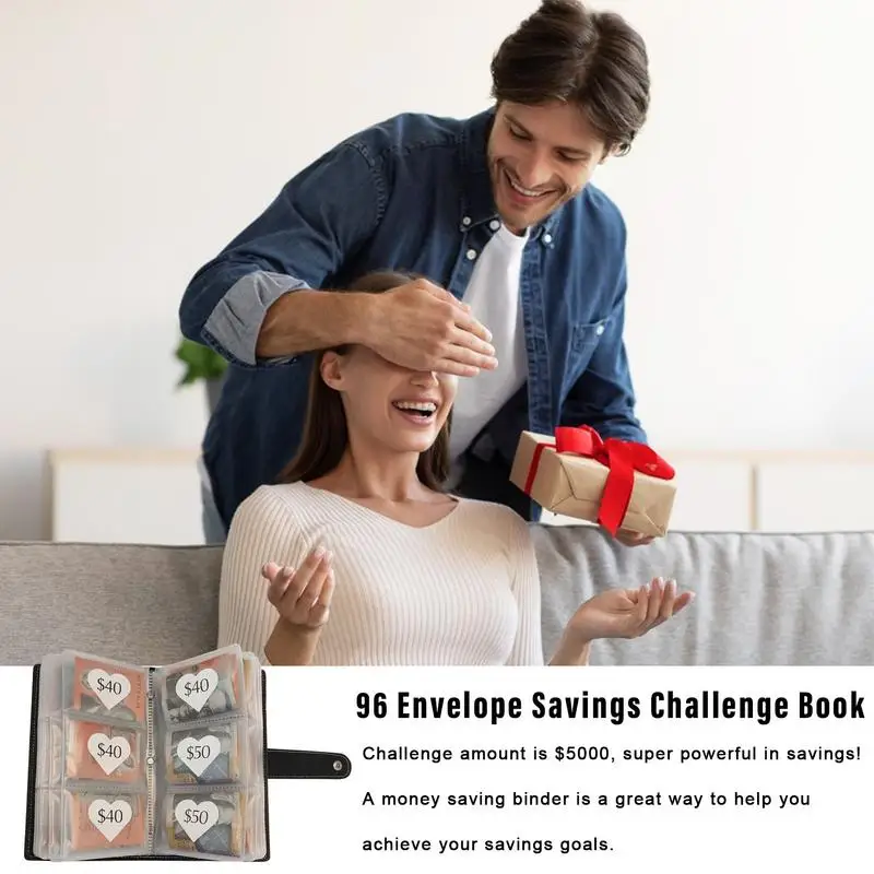 96 Envelope Challenge Binder Easy And Fun Way Savings Challenges Binder Budget Binder With Cash Envelopes