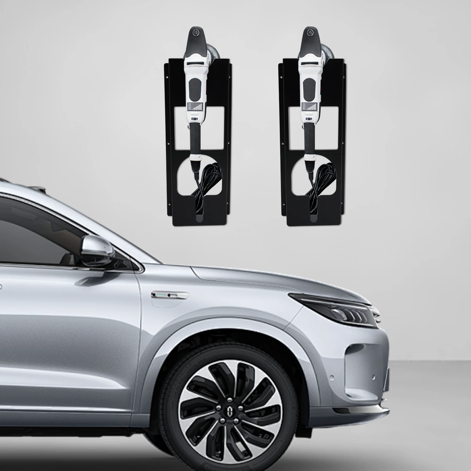 

2 шт. металлические настенные полировальные стойки, компактный держатель полировальной машины, простота установки для хранения инструментов в гараже, мастерской и дома