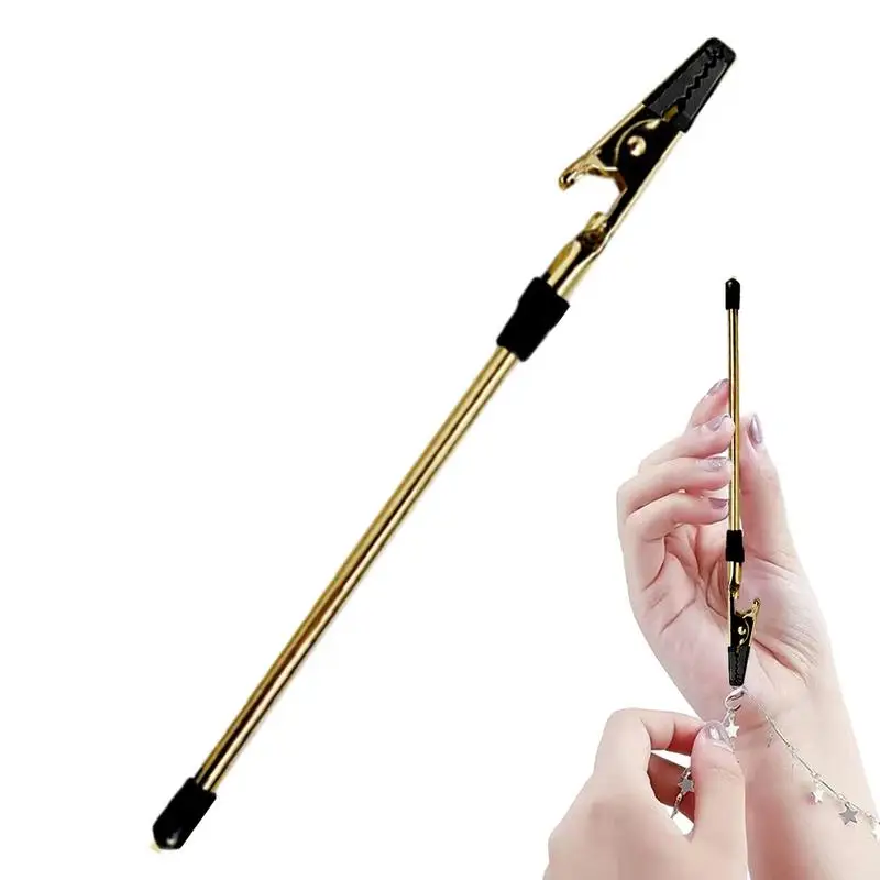 다기능 팔찌 도우미 악어 클립 보석 보조 도구, 악어 치아 금속 보석 착용 보조